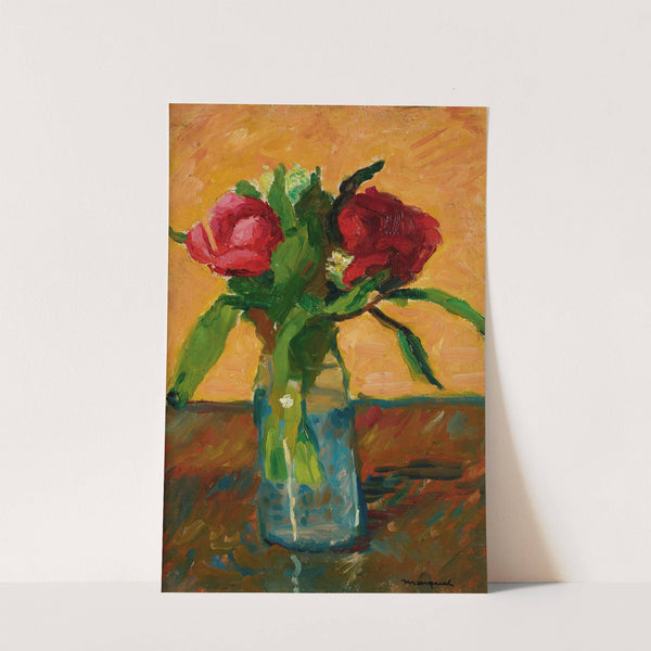 Pivoines Dans Un Vase De Verre And Paris, Rue Monge by Albert Marquet