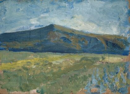 Plain with Bare Mountain