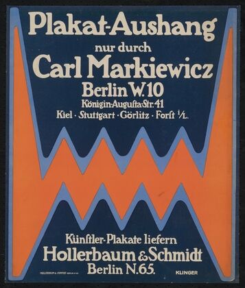 Plakat-Aushang nur durch Carl Markiewicz (1906)