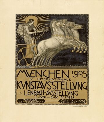 Plakat zur IX. Internationalen Kunstausstellung in München