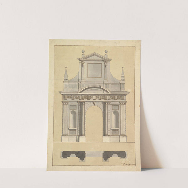 Plan and Elevation of an Entrance by Giovanni Battista Galliani