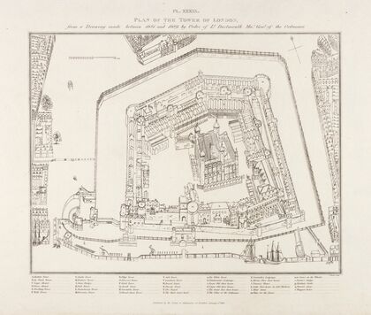 Plan of the Tower of London..1681:1689