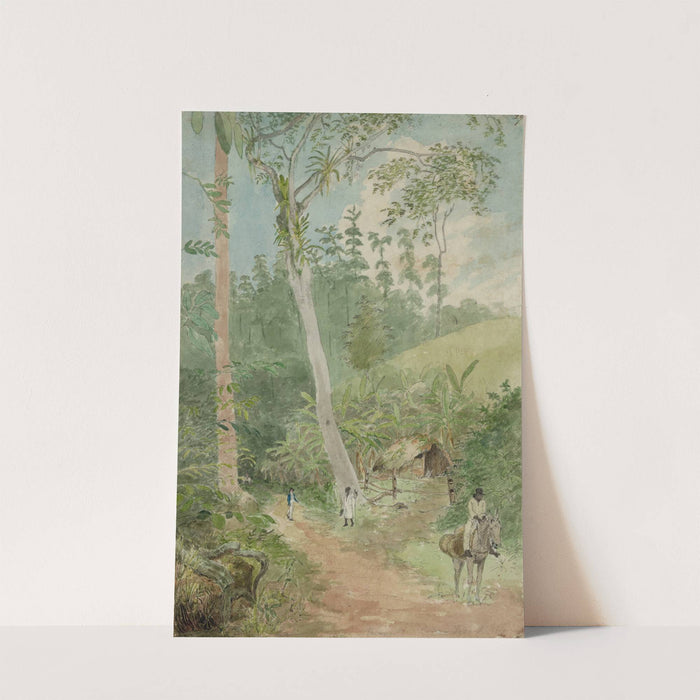 Plantain Walk - Bookkeeper - Watchman and Hut - man with casks of water by William Berryman