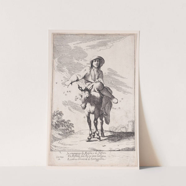 Plate 1; Bertoldo riding a donkey (1705–1715) by Giuseppe Maria Crespi