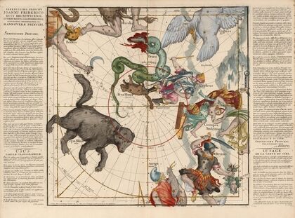 Plate 1; Ursa Major, Ursa Minor, Perseus, and other constellations. (1693)