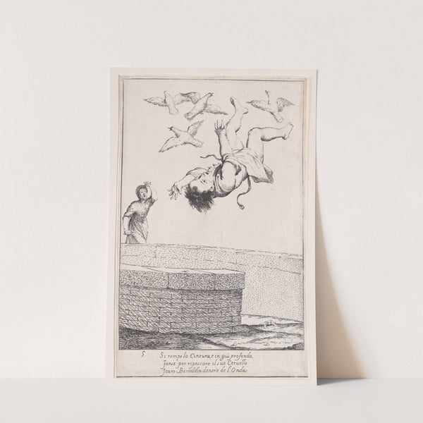 Plate 11; Bertoldino falling into the fish pond (1705–1715) by Giuseppe Maria Crespi