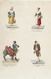 Plate 14 four street vendors from Madrid selling pots and pans, olives etc (1809–1817)