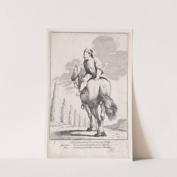 Plate 19; Cacasenno riding a horse backwards (1705–1715) by Giuseppe Maria Crespi