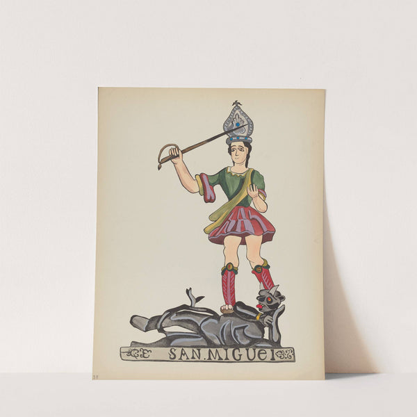 Plate 38 - Saint Michael - From Portfolio Spanish Colonial Designs of New Mexico by American 20th Century