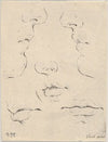Plate 4; two profiles and three mouths (1649)