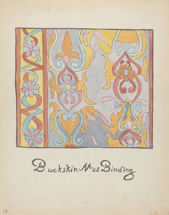 Plate 48 – Buckskin Design – From Portfolio Spanish Colonial Designs of New Mexico