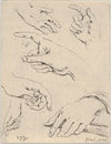 Plate 6; six hands (1649)