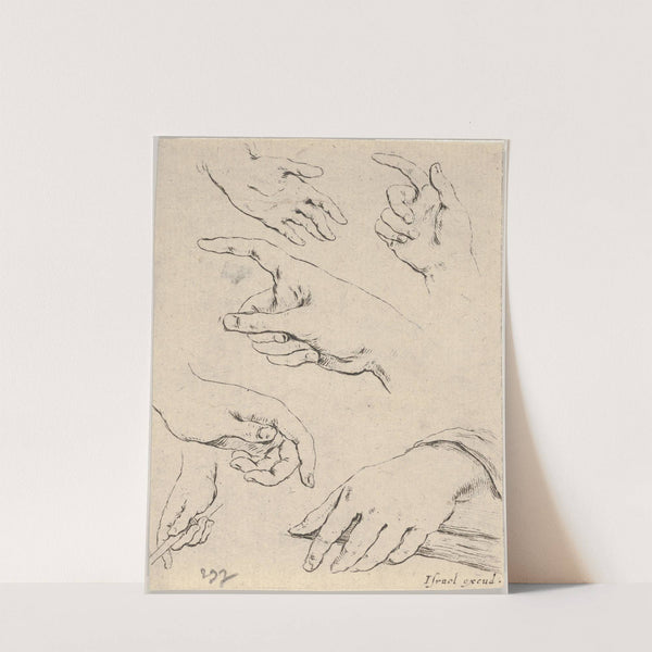 Plate 6; six hands (1649) by Stefano Della Bella