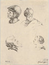 Plate 8; four small heads (1649)