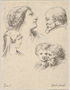 Plate 9; five heads (1649)