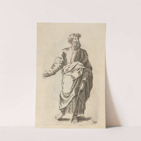 Plate XII: Artist study of bearded man by William Salmon
