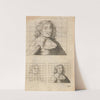 Plate XV: Portrait study of male bust by William Salmon