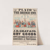 Plato at Bridge End. J.D. Gray &#038; Co. importers (1855)