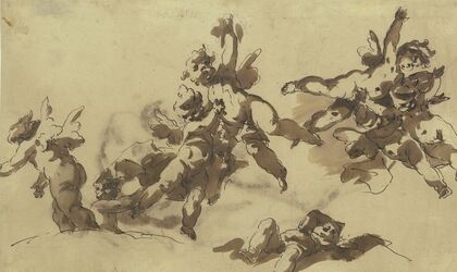 Playing cherubs.