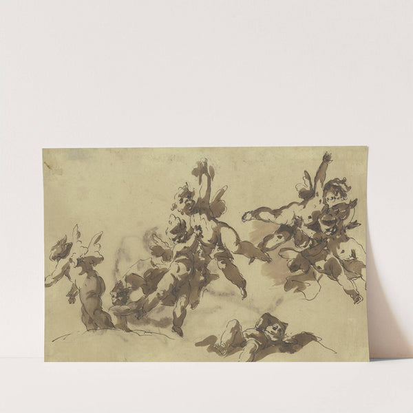 Playing cherubs. by Gaspare Diziani