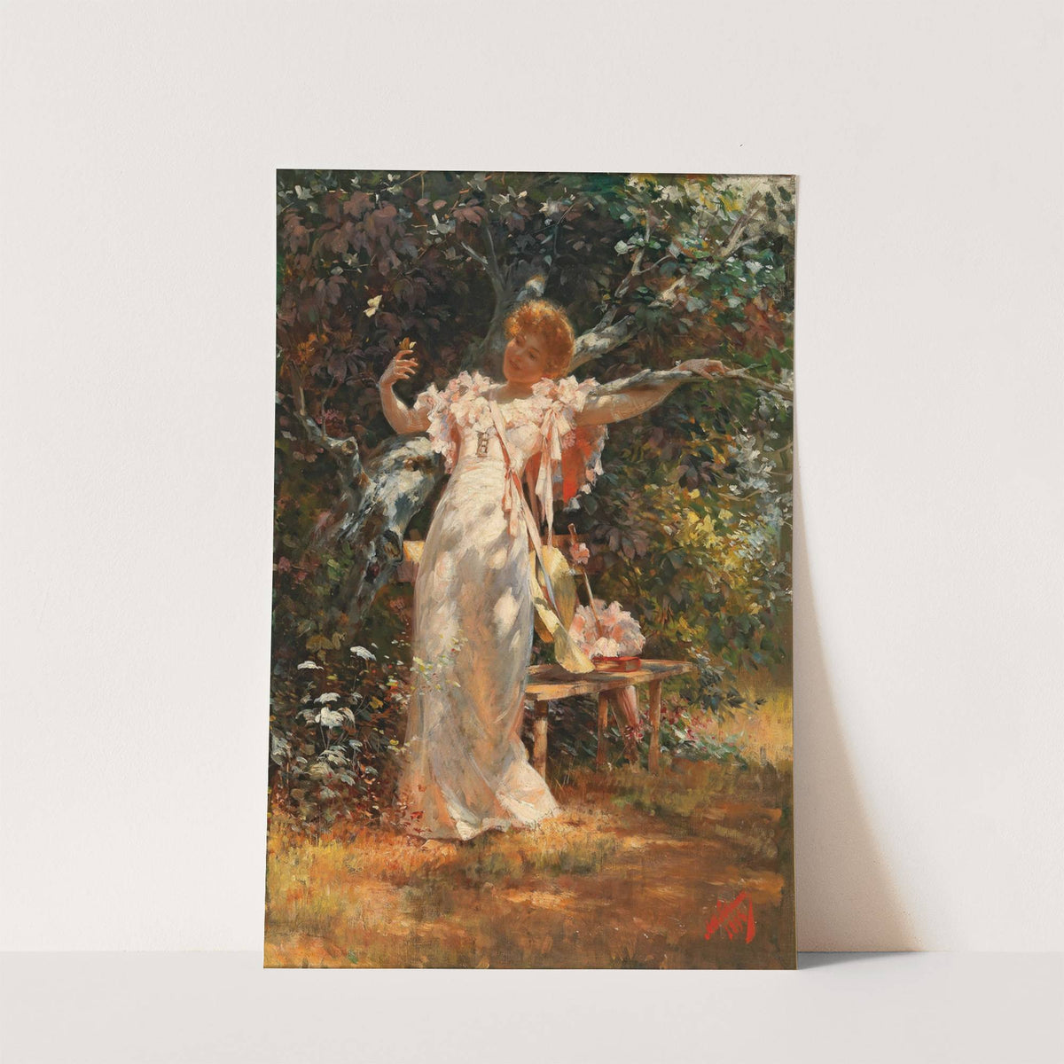Playing with butterflies by Alois Hans Schram