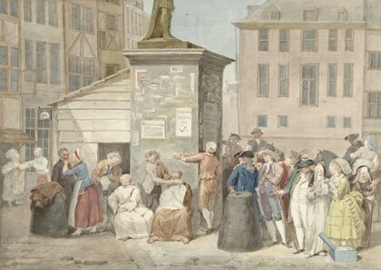Plein met monniken en nonnen tijdens de revolutie in België, 20 oktober 1787