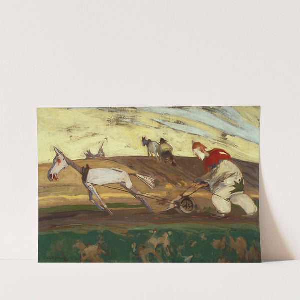 Ploughing by Witold Wojtkiewicz