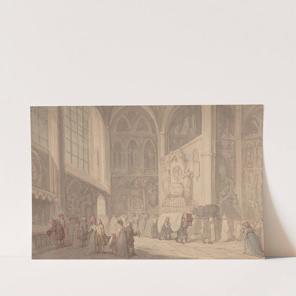 Poet&#039;s Corner, Westminster Abbey by Thomas Rowlandson
