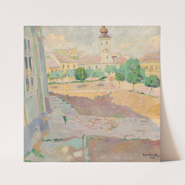 Pohľad na Spišské Podhradie (1908) by Konštantín Kövári-Kačmarik