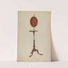 Pole Screen and Candlestand by Rolland Livingstone