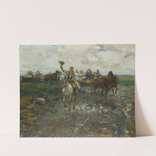 Polish Wedding Procession by Alfred Von Wierusz-Kowalski