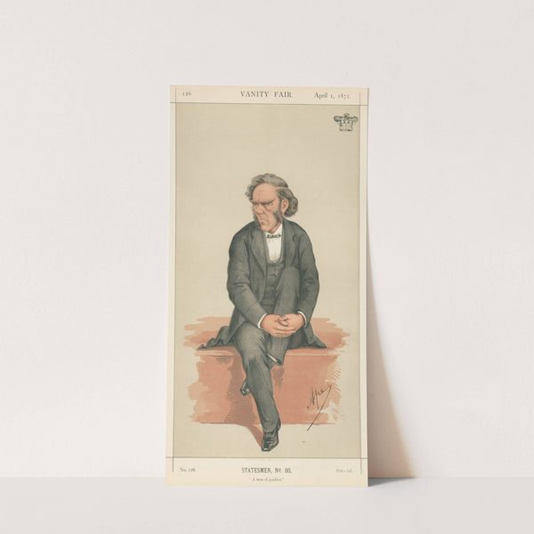 Politicians – ‘A man of position’. Lord Lyttelton. 1 April 1871 (1871) by Carlo Pellegrini