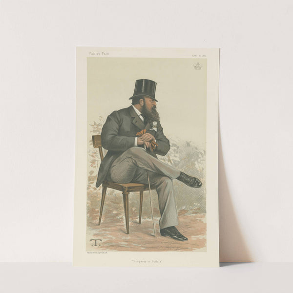 Politicians - Vanity Fair. &#039;Property in Suffolk&#039;. Lord Rendlesham. 6 October 1881 by Théobald Chartran