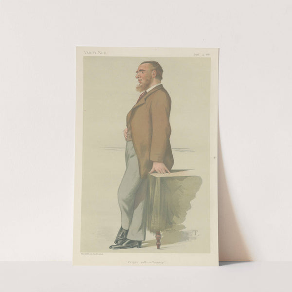 Polititians - Vanity Fair &#039;Proper self-sufficiency&#039;. Mr. Leonard Henry Courtney. September 25, 1880 by Théobald Chartran