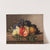 Pomegranates and green and blue grapes on a marble frame by Johan Laurentz Jensen