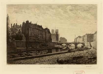 Pont St-Michel et quai des Orfèvres (1866) — size preview