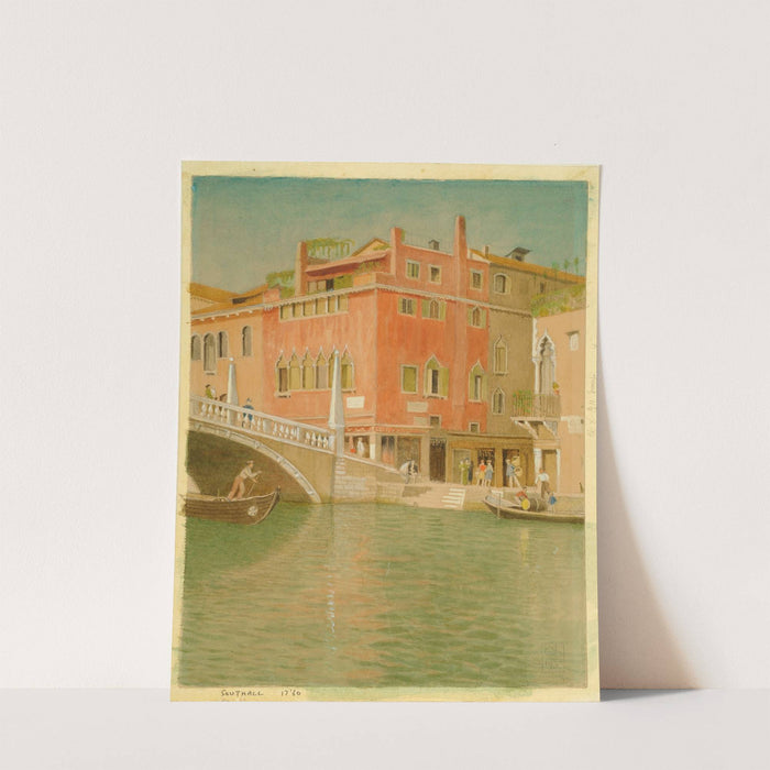 Ponte Cannareggio, Venice, Italy (1937) by Joseph Edward Southall