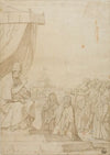 Pope Blessing Two Women in the Presence of Satyr and Assembled Women with Castel Sant Angelo in the Background