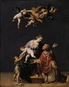 Pope Gregory Interceding With The Virgen, Jesus Christ And Saint John The Baptist