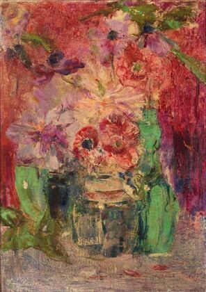 Poppies in a ginger jar