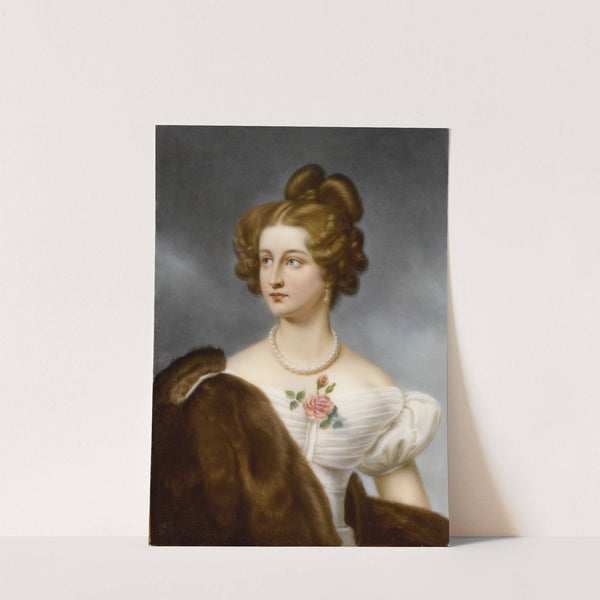 Porcelain Portrait Plaque Of Amalie Von Kruedener by Franz Xaver Thallmaier