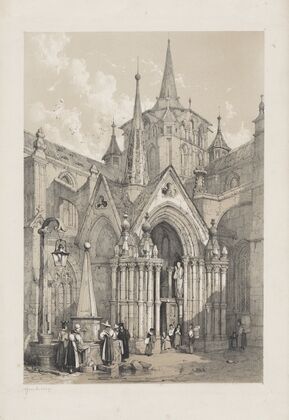 Porche sud de la Cathédrale de Lausanne (1839)