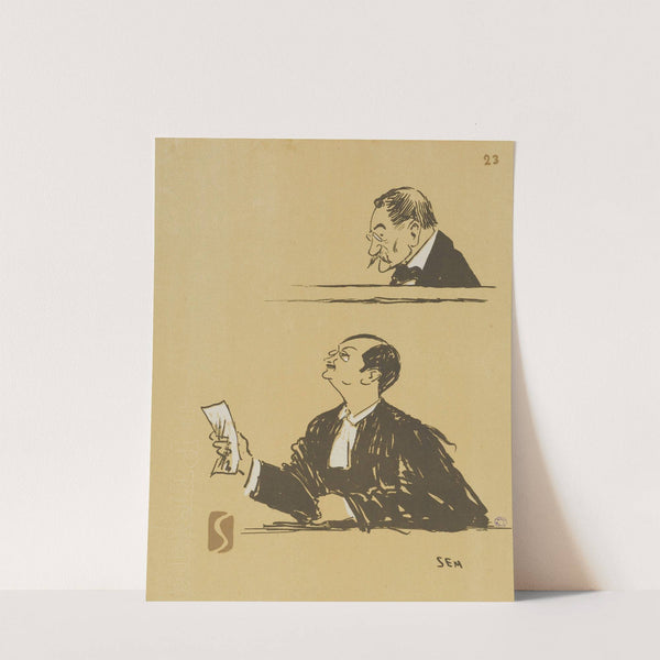 Porchère et maître Héraud (1918) by Georges Goursat (Sem)