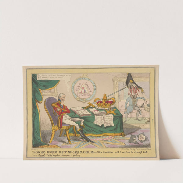 Porro unum est necessarium. His ambition will lead him to attempt that one thing–Vide Napoleon Bonaparte’s prophecy. (1829) by Thomas Howell Jones