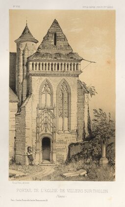 Portail de L’Eglise de Villiers Sur-Tholon (Yonne) (1860)