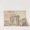 Portal of the Hôtel d&#039;Uzès, rue Montmartre, Paris by Studio of Claude Nicolas Ledoux