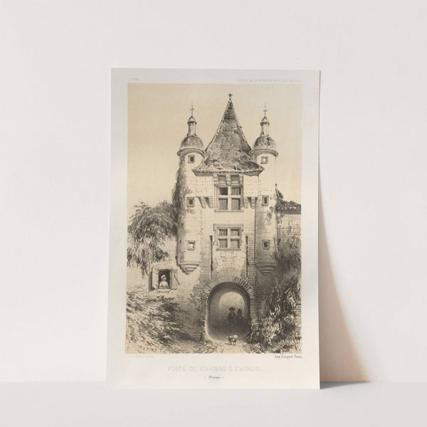 Porte du Chateau d&#8217;Exideuil (Dordogne) (1860) by Victor Petit