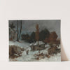 Porteuse De Fagots Dans Un Paysage De Neige by Gustave Courbet