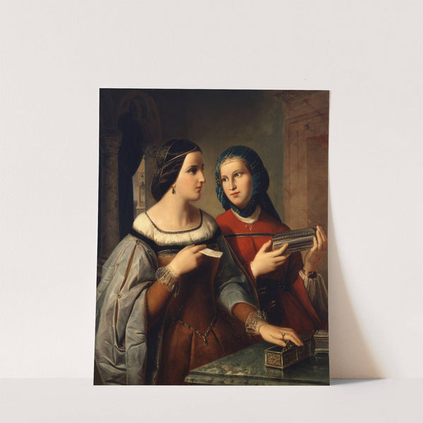 Portia and Nerissa (1849) by Friedrich Brockmann