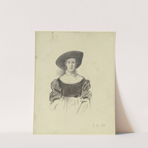 Portia aus der 'Vorbereitung zum Kostümball' by Otto Scholderer